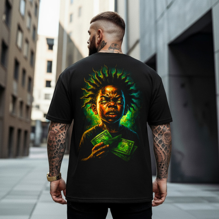 Rap/Hip-Hop - Tricou Negru Oversize Change