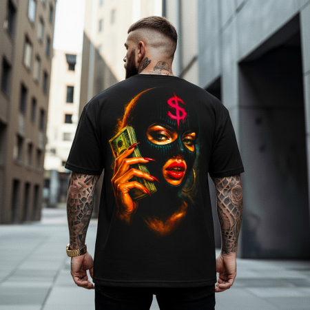 Rap/Hip-Hop - Tricou Negru Oversize Master The Money Language