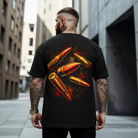 Rock - Tricou Negru Oversize Peace Makers