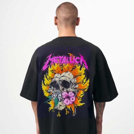 Rock - Tricou Negru Oversize Metallica Deadly Romance
