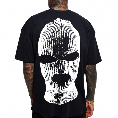 Tricouri Oversize - Tricou Negru Oversize Gangster