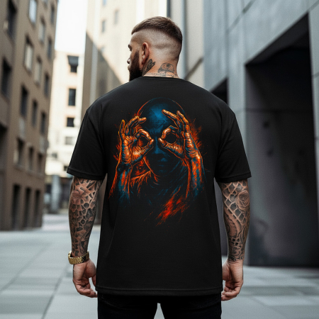 Rap/Hip-Hop - Tricou Negru Oversize Sea You From Afar