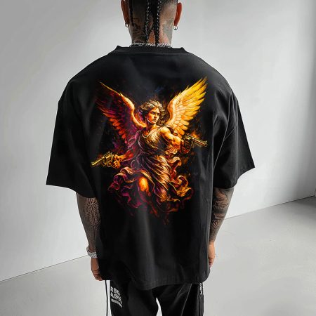 Rap/Hip-Hop - Tricou Negru Oversize Penance Deliver