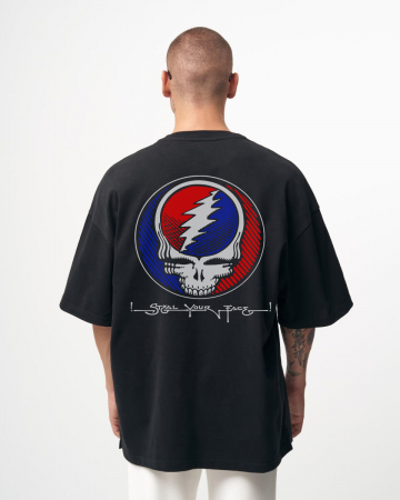 Rock - Tricou Negru Oversize Vintage 80s Grateful Dead