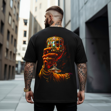 Rock - Tricou Negru Oversize Kings Cup