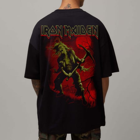 Tricou Negru Oversize The Skeleton In Purgatory [1]