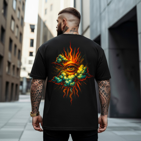 Rap/Hip-Hop - Tricou Negru Oversize Eye of Providence