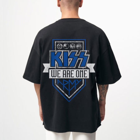 Rock - Tricou Negru Oversize We Are One Army