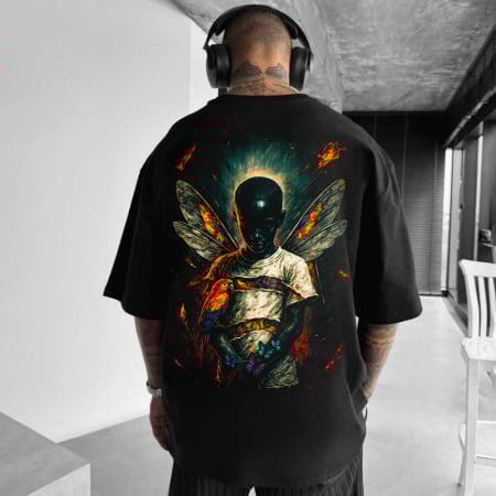 Rap/Hip-Hop - Tricou Negru Oversize Imagination