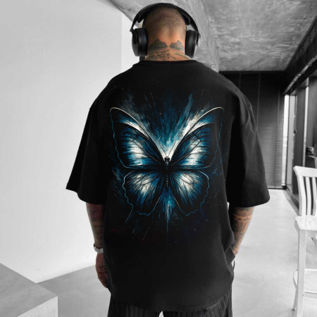 Rap/Hip-Hop - Tricou Negru Oversize Psyche