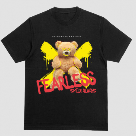 Tricouri Teddy - Tricou Unisex Negru Smile Always