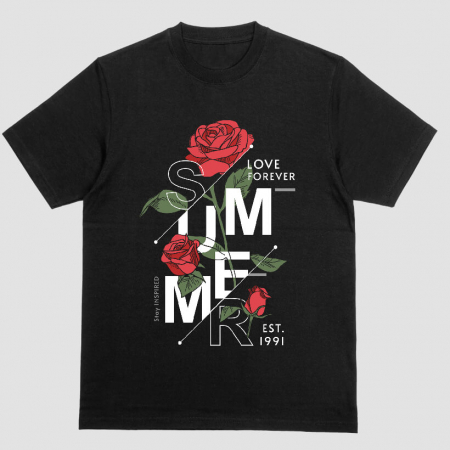 Tricouri Cu Mesaj - Tricou Unisex Negru Stay inspired