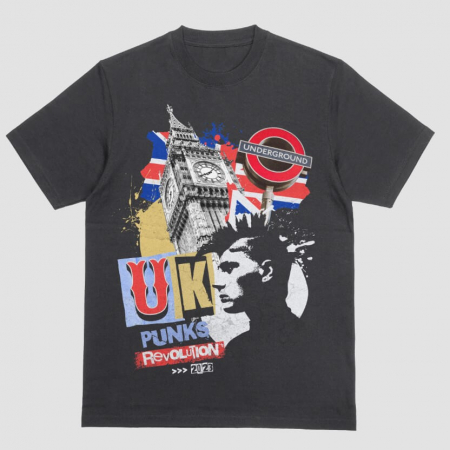 Barbati - Tricou Unisex Negru Uk Punks