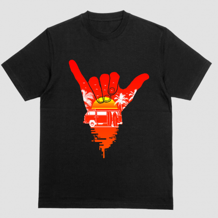 Barbati - Tricou Unisex Negru Summer Vibes