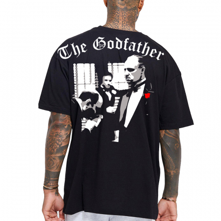 Tricouri Oversize - Tricou Negru Oversize The Godfather