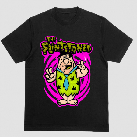 Tricouri Filme&Seriale - Tricou Unisex Negru The Flintstoned
