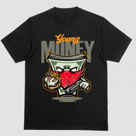 Barbati - Tricou Negru Young Money
