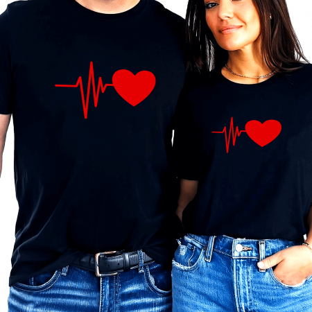 Seturi Cuplu - Tricouri Cuplu Heart beat