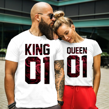 Seturi - Tricouri Cuplu King and Queen of Roses