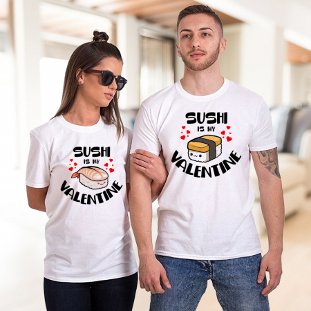 Seturi - Tricouri Cuplu Sushi is my Valentine