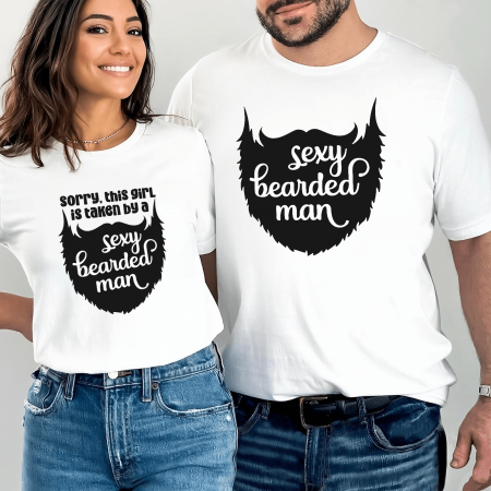 Tricouri Cuplu - Bearded love