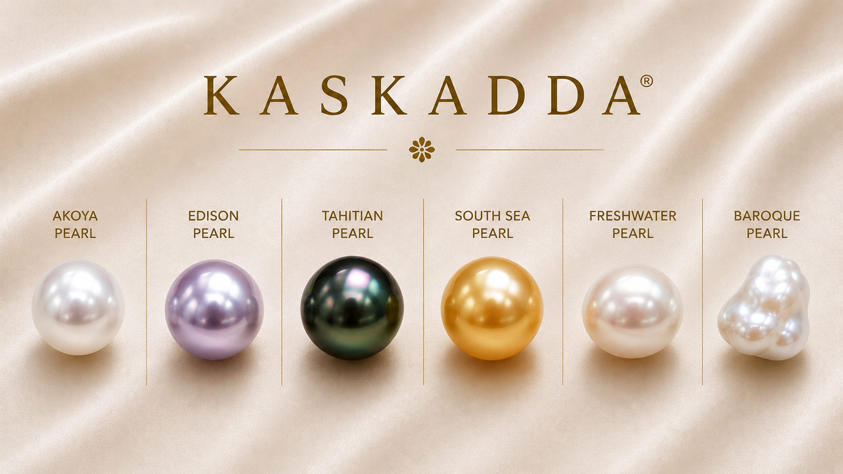 Primerjava glavnih vrst naravnih kultiviranih biserov: Akoya, Edison, Tahitijski, South Sea, sladkovodni in Baroque biseri | KASKADDA®