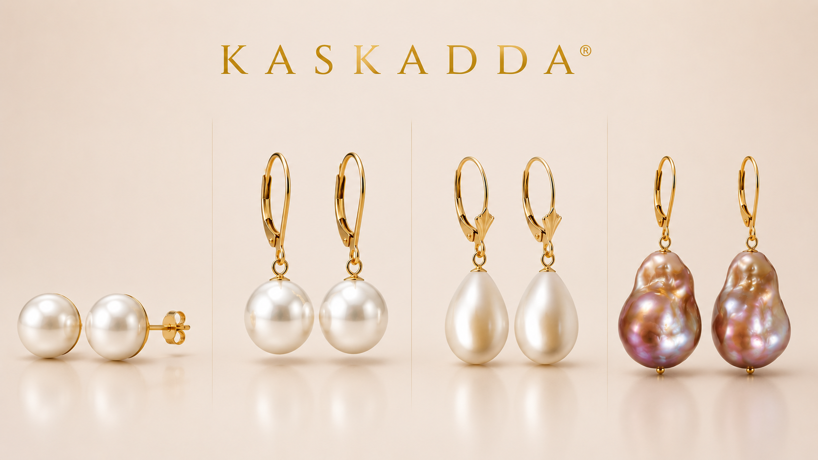 Náušnice s prírodnými perlami – button, okrúhle, slzovité a baroque modely | KASKADDA®