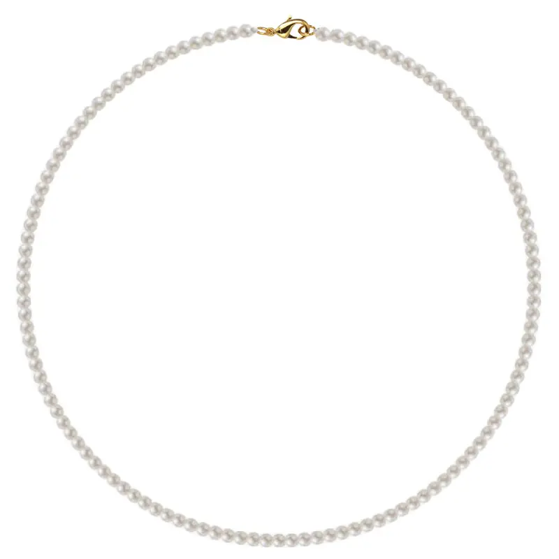 Necklace with Rare Natural Pearls, 3-4 mm, AAA Quality and Gold Clasp [2]