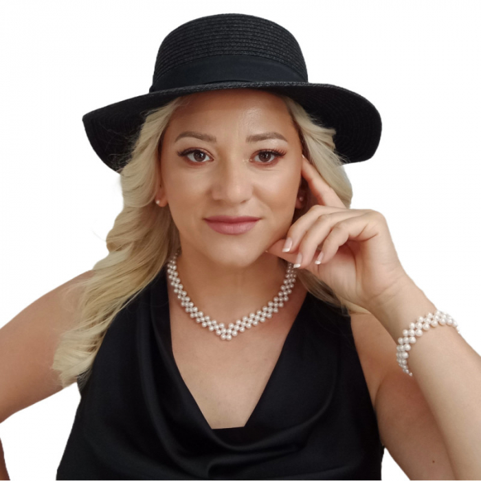 Set "Delicate Beauty" Halskette und Armband mit Weißen Natürlichen Perlen und Silberverschlüssen [4]