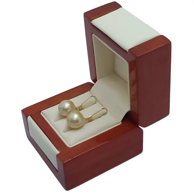 Earrings with Rare Natural South Sea Pearls, Golden Color, Premium AAA Quality, 10.5-11 mm, and Yellow Gold [4]