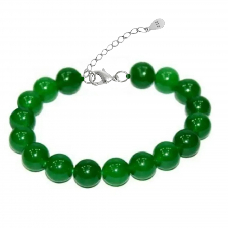 Semi-Precious Stone Jewelry - jade-bracelet-with-silver-clasp-kaskadda