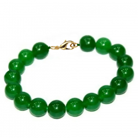 Semi-Precious Stone Jewelry - yellow-gold-natural-malaysian-jade-bracelet-8mm-kaskadda