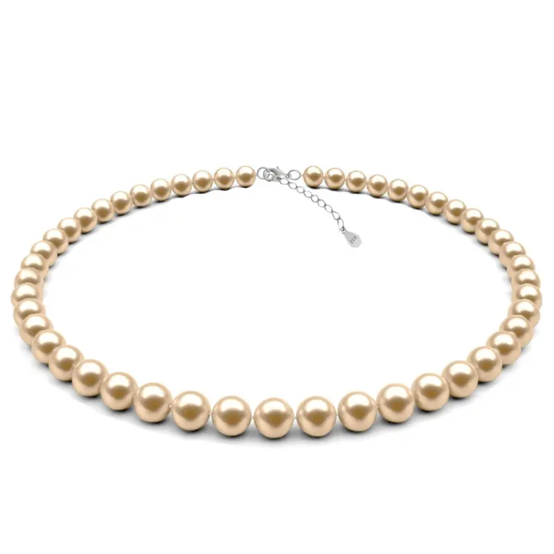 Pearl Necklaces - necklace-natural-cream-pearls-7-8mm-round-925-silver-kaskadda