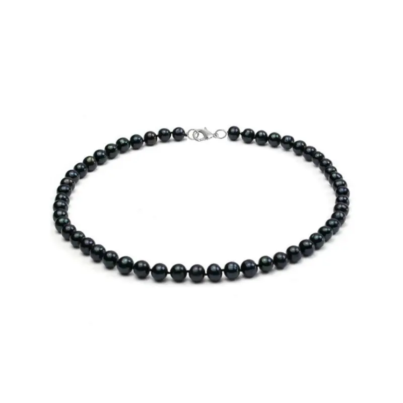 Ogrlice s biserima - ogrlica-prirodne-crne-perle-7-8mm-okrugle-srebro-925-kaskadda