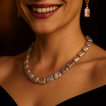 Birthday Gift Ideas for Women - natural-multicolor-baroque-pearl-necklace-14k-gold-clasp-kaskadda