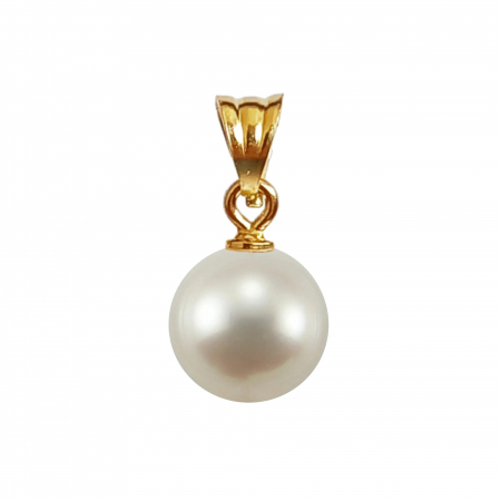 Pearl Pendants - natural-white-pearl-pendant-8mm-aaa-plus-14k-gold-kaskadda