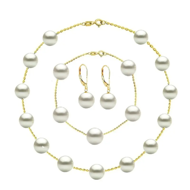 Gifts - office-set-white-pearls-7-8mm-necklace-bracelet-earrings-14k-yellow-gold-kaskadda