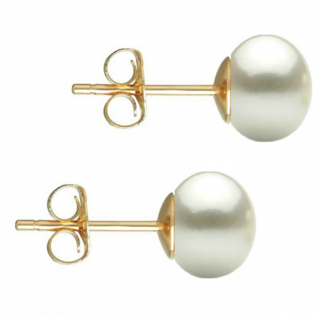Gifts - natural-white-pearl-earrings-7-8mm-14k-yellow-gold-kaskadda