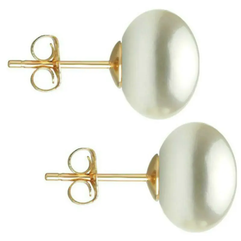 Pearl Earrings - natural-large-white-pearl-earrings-9-10mm-button-aaa-14k-yellow-gold-screw-back-kaskadda