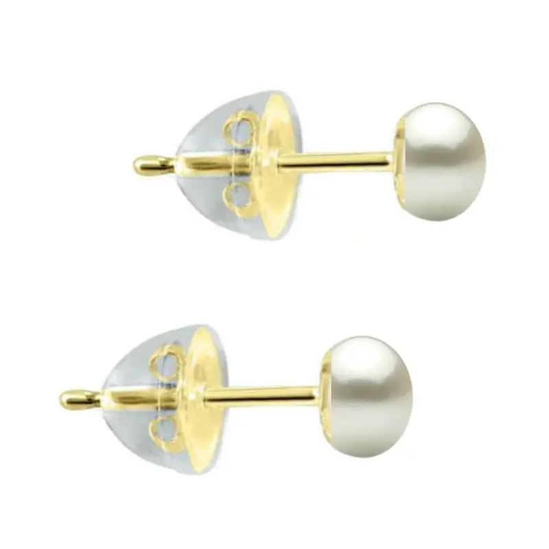 Pearl Earrings - natural-white-pearl-earrings-5-6mm-aaa-14k-yellow-gold-silicone-backs-kaskadda