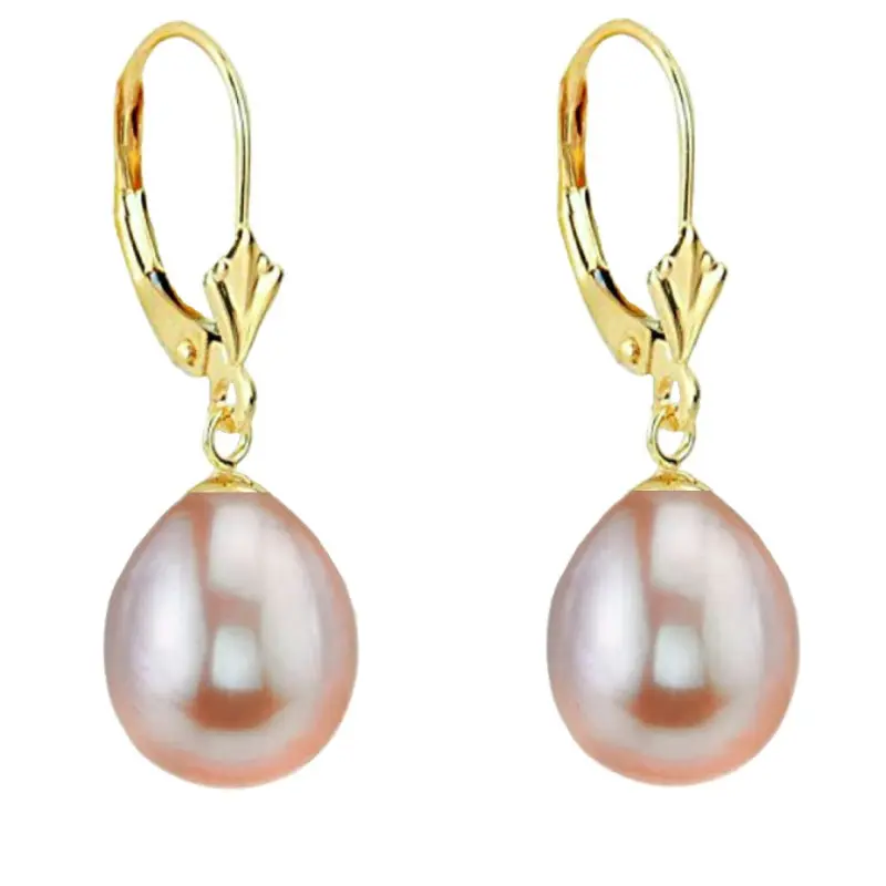 Pearl Earrings - large-natural-lavender-pearl-earrings-11-9mm-aaa-plus-teardrop-14k-gold-kaskadda