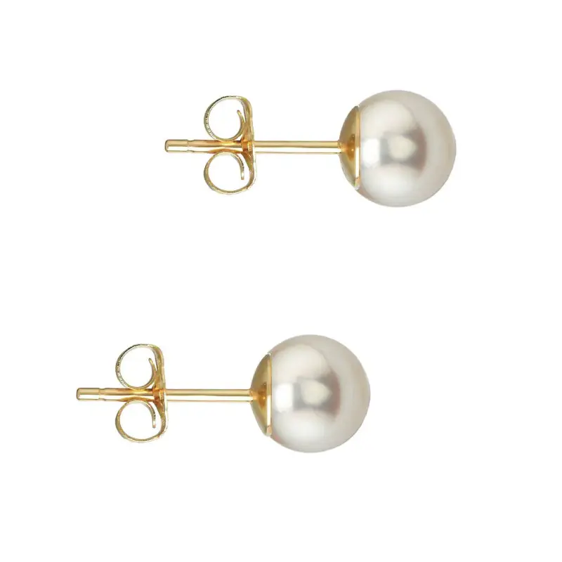 Обеци с перли - obeci-perli-akoya-5-5-6mm-14k-zhylto-zlato-vint-kaskadda