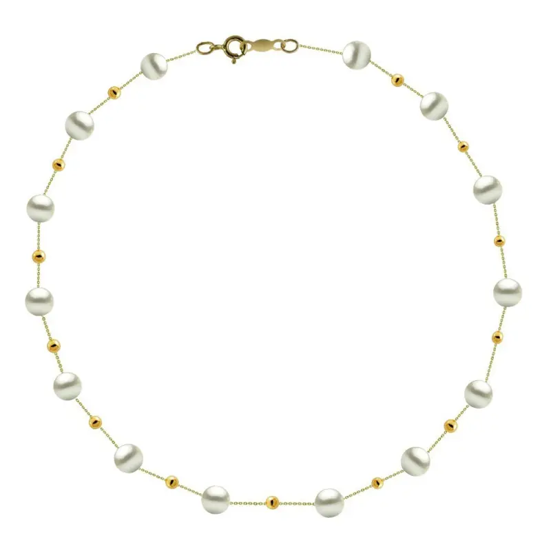 Gifts - kaskadda-office-pearl-necklace-14k-gold-japanese-akoya-5-5mm-gold-beads-kaskadda