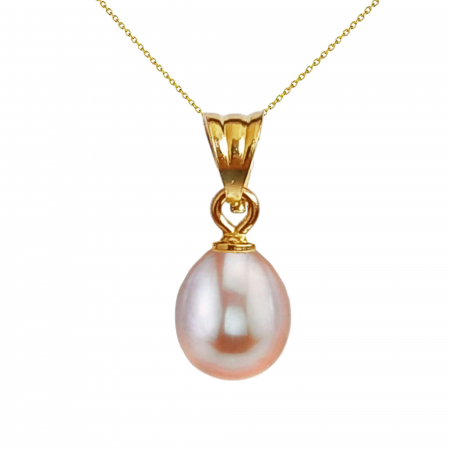 Ogrlice s biserima - ogrlica-prirodni-ljubicasti-biser-6-8mm-aaa-14k-zlato-kaskadda