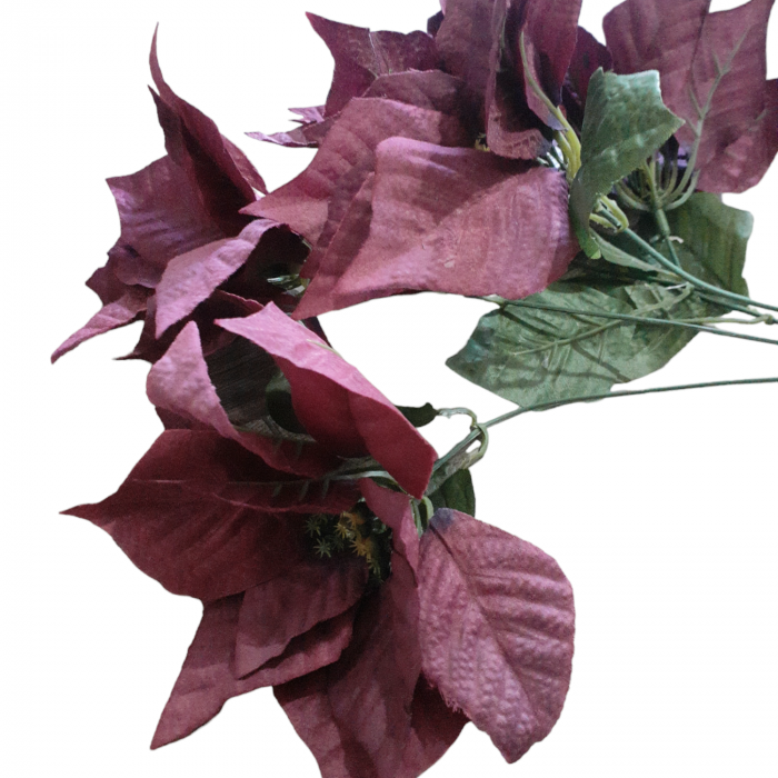 Buchet cu 5 craciunite artificiale mov inchis 35c [3]
