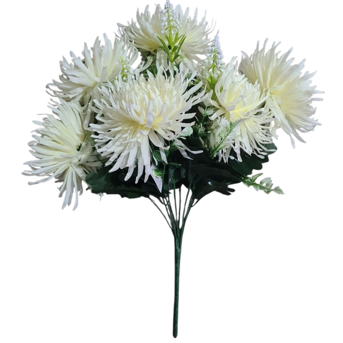 Buchet de crizanteme artificiale crem [2]