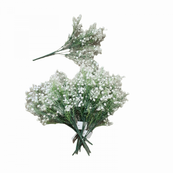Buchet flori artificiale albe mici 30 cm [9]