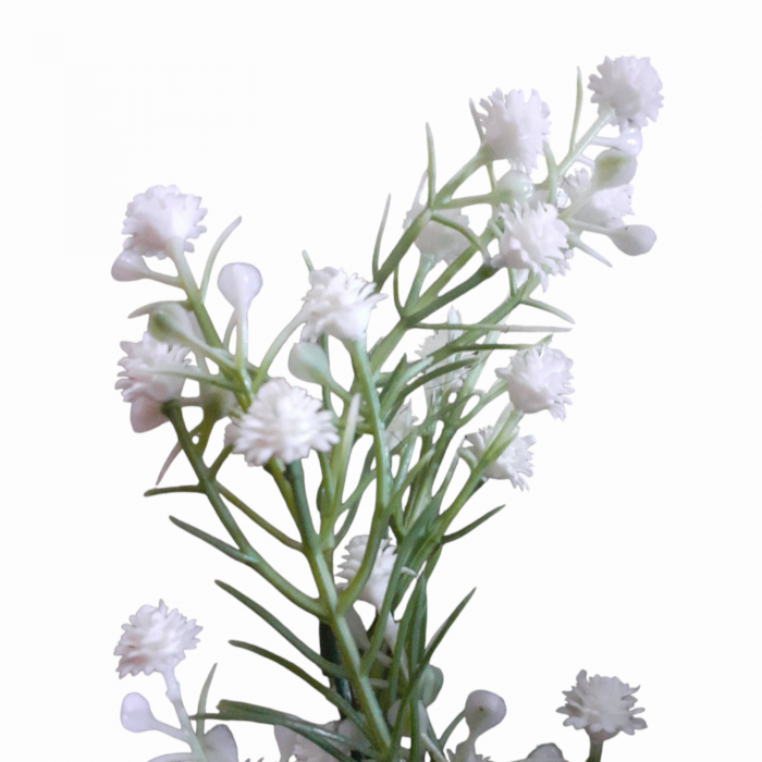 Buchet flori artificiale albe mici 30 cm [4]
