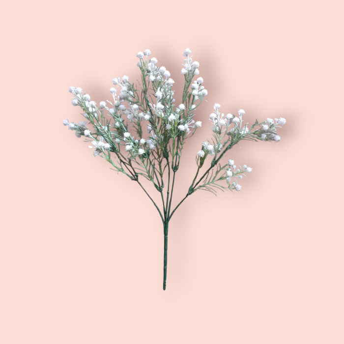 Buchet flori artificiale albe mici 30 cm [6]