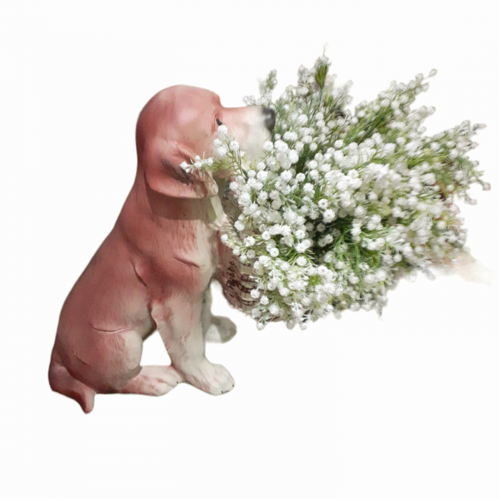 Buchet flori artificiale albe mici 30 cm [12]